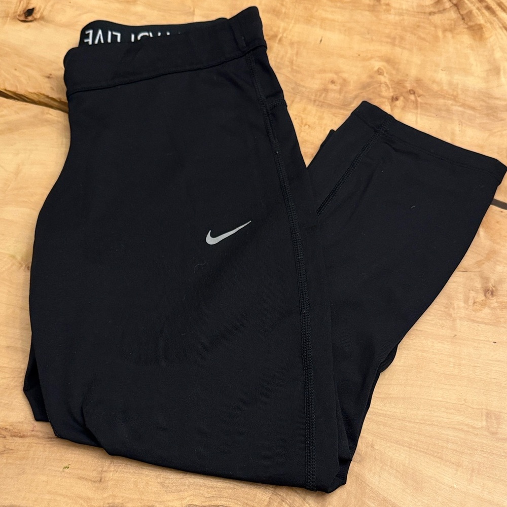 Nike Black Dri-FIT Leggings with Motivational Print